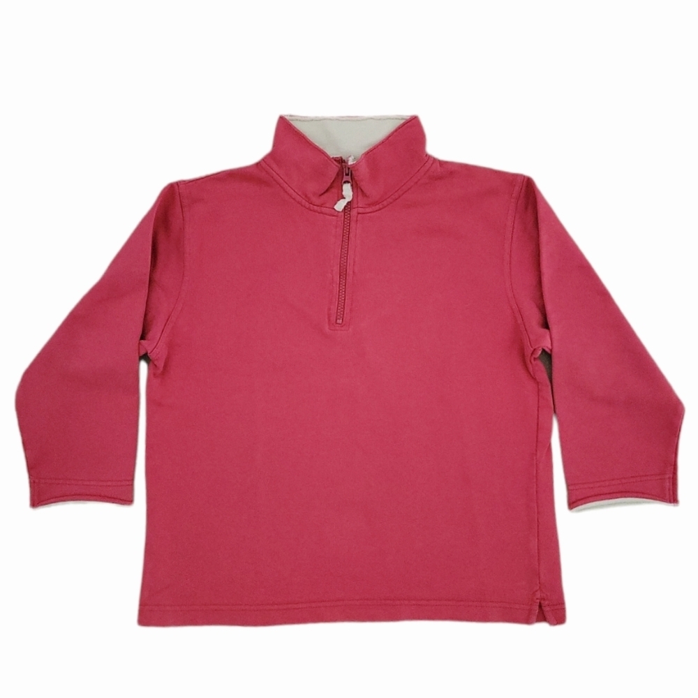 mini boden boy red Sweatshirt 3/4 zip size 7-8Y